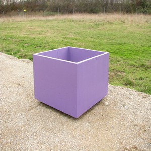 Jardinière carrée 47x47 Béton peint mauve